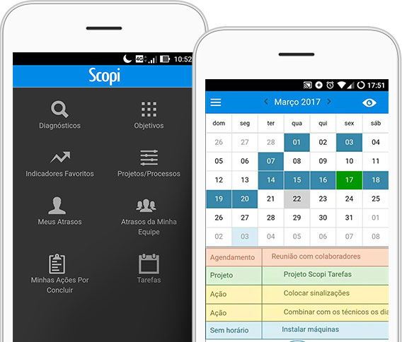 Imagem aplicativo mobile de planejamento estratégico Scopi